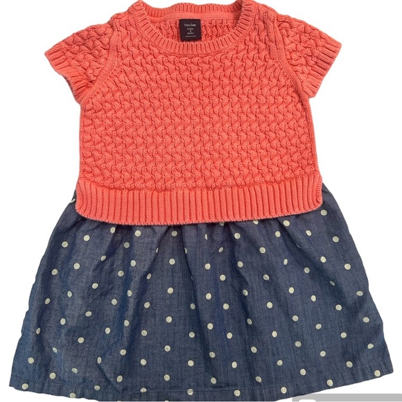 3T Gap pink and denim dress - Picture 1 of 4